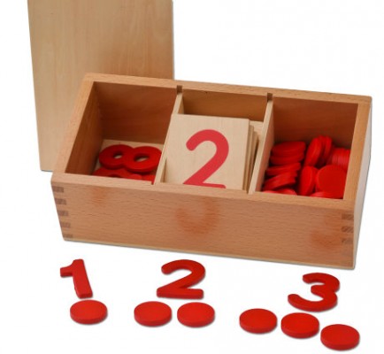 Numeri e gettoni - Materiale Montessori